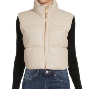 Rebecca Minkoff Beige Puffer Vest